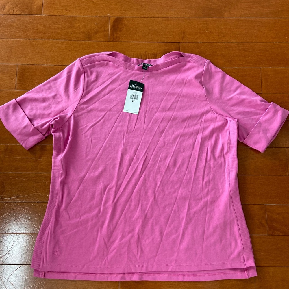 Ralph Lauren Women Plus Size 2X short sleeve t-shirt Top